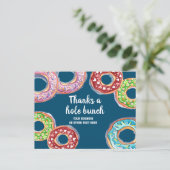 Bedankt een hoes donuts gepersonaliseerd briefkaart (Staand voorkant)