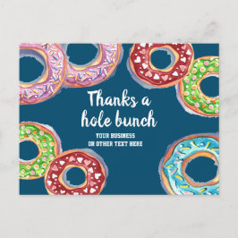 Bedankt een hoes donuts gepersonaliseerd briefkaart