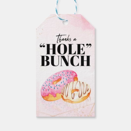 Bedankt een "hole" bos donut label cadeaulabel (Achterkant)