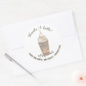 Bedankt een koffie-Pop door Ronde Sticker (Envelop)