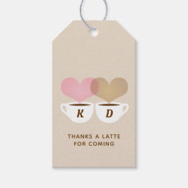 Bedankt Een laatste Initiaal voor aangepaste wedde Cadeaulabel