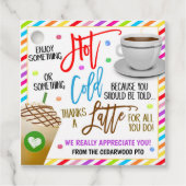 Bedankt een latent voor alles wat u doet Label (Voorkant)