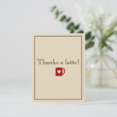 Bedankt een latte! (Staand voorkant)