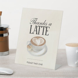 Bedankt Een Latte Baby is Brouwen Douche Party Fav Reclamebord Met Voetstuk