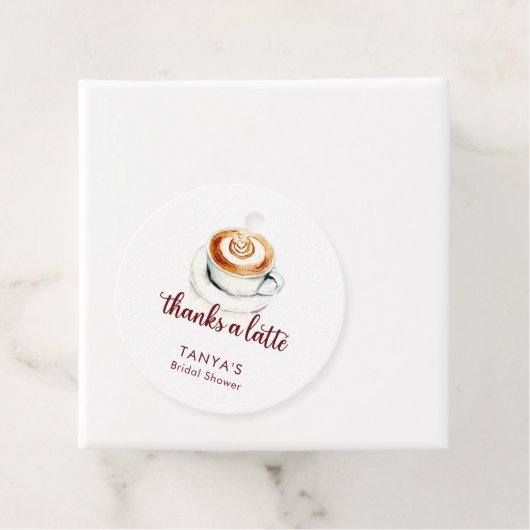 Bedankt een Latte Bruidsfeest Aangepast Bedankjes Labels (In situ)