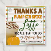 Bedankt Een latte cadeau Label (Voorkant)