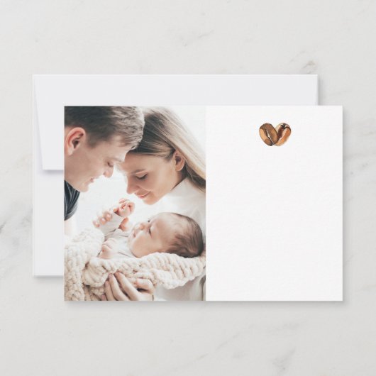 Bedankt Een Latte Coffee Baby shower (Achterkant)