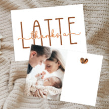 Bedankt Een Latte Coffee Baby shower