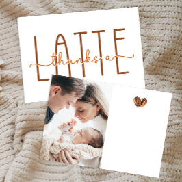 Bedankt Een Latte Coffee Baby shower