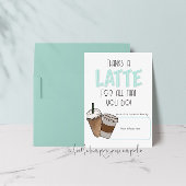 Bedankt een Latte Gift Kaart Houder