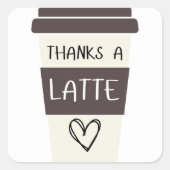 Bedankt een Latte Gift sticker (Voorkant)
