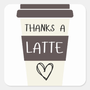 Bedankt een Latte Gift sticker