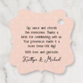 Bedankt een latte koffie bruiloft douche dank u bedankjes labels (Achterkant)