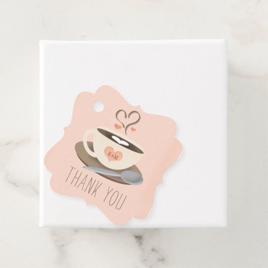 Bedankt een latte koffie bruiloft douche dank u bedankjes labels (In situ)