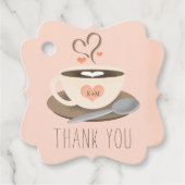 Bedankt een latte koffie bruiloft douche dank u bedankjes labels (Voorkant)