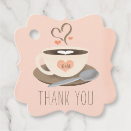 Bedankt een latte koffie bruiloft douche dank u bedankjes labels