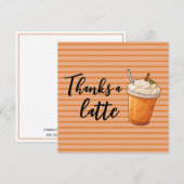 Bedankt een latte pompoenkoffie (Voorkant / Achterkant)