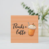 Bedankt een latte pompoenkoffie (Staand voorkant)