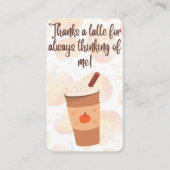 Bedankt een Latte! Pop per Visitekaartje onroerend (Voorkant)
