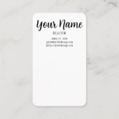 Bedankt een Latte! Pop per Visitekaartje onroerend (Achterkant)