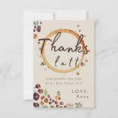 Bedankt Een Latte Rustic Coffee Theme Baby shower (Voorkant)