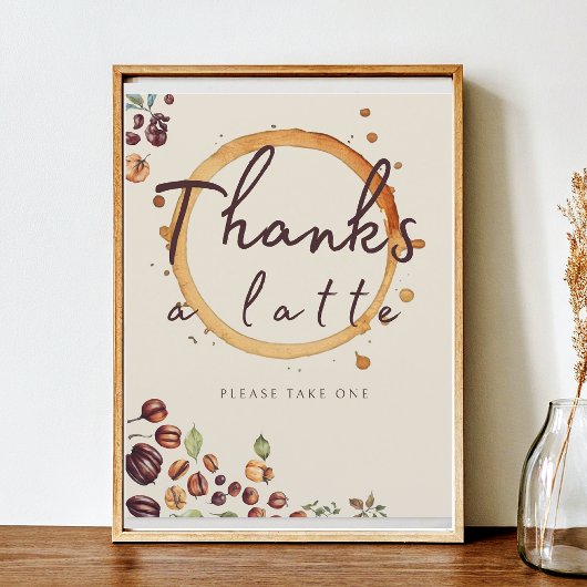 Bedankt Een Latte Rustic Coffee Theme Baby shower