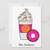 Bedankt een latte Teacher Appreciation Kaart (Achterkant)