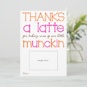 Bedankt een latte Teacher Appreciation Kaart (Staand voorkant)