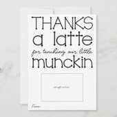 Bedankt een latte vakantie leraar waardering Kaart (Voorkant)