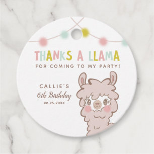 Bedankt Een Llama Alpaca Verjaardagsfeest Bedankjes Labels