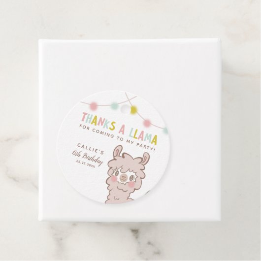 Bedankt Een Llama Alpaca Verjaardagsfeest Bedankjes Labels (In situ)