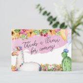 Bedankt een Llama voor de komst! Kaart (Staand voorkant)
