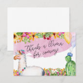 Bedankt een Llama voor de komst! Kaart (Voorkant / Achterkant)