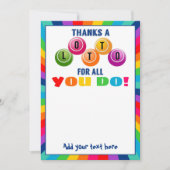 bedankt een Lotto voor alles wat je doet vrijwilli Kaart (Voorkant)