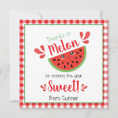 Bedankt een meloen bedankje kaart (Voorkant)