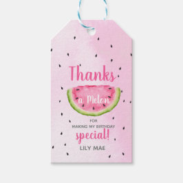 Bedankt een meloen Dank u Label, Favor Tag Cadeaulabel