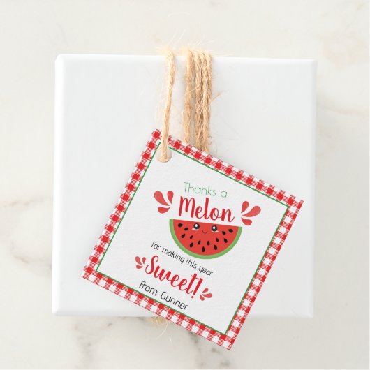 Bedankt een Meloen Gift Labels (In situ)