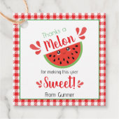 Bedankt een Meloen Gift Labels (Voorkant)