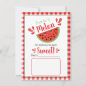 Bedankt een meloen leraar dank je kaart (Voorkant)