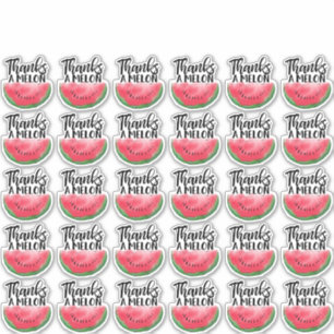 Bedankt een Meloen Quote Rode Watermeloen Waterver Sticker