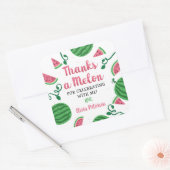 Bedankt Een meloen Sticker, Watermeloen Vierkante Sticker (Envelop)