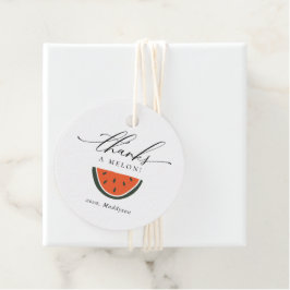 Bedankt een meloen Verjaardag Bedankjes Labels
