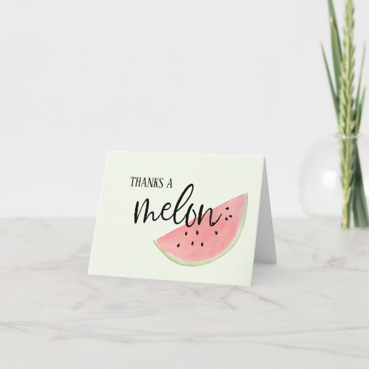 Bedankt een meloen watermeloen dank je creditcard kaart (Voorkant)