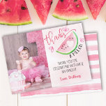Bedankt een meloen watermeloen foto dank u kaart<br><div class="desc">Een perfecte manier om uw gast te bedanken voor het komen naar dat speciale feest!</div>