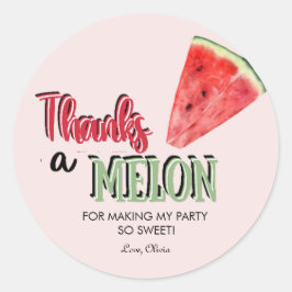 Bedankt een meloen | Watermeloen | Verjaardag Beda Ronde Sticker