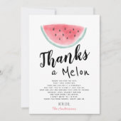 Bedankt een Melon Baby shower Hartelijk dank Kaart (Voorkant)