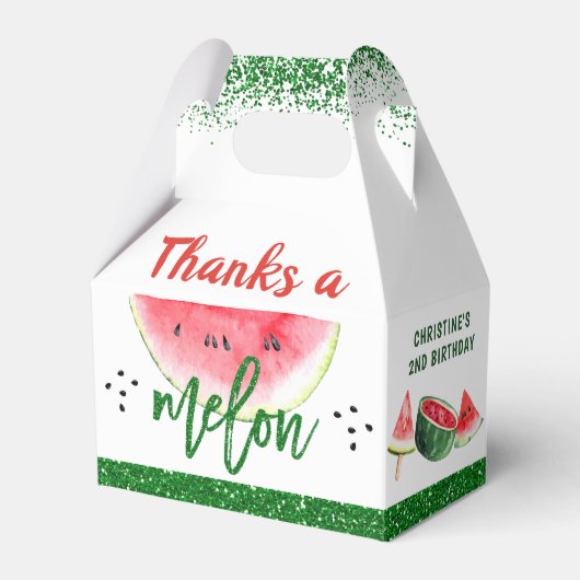 Bedankt een Melon Sweet Watermelon Birthday Dank j Bedankdoosjes (Voorkant Zijde)