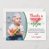 Bedankt een Melon Sweet Watermelon Birthday Foto (Voorkant)