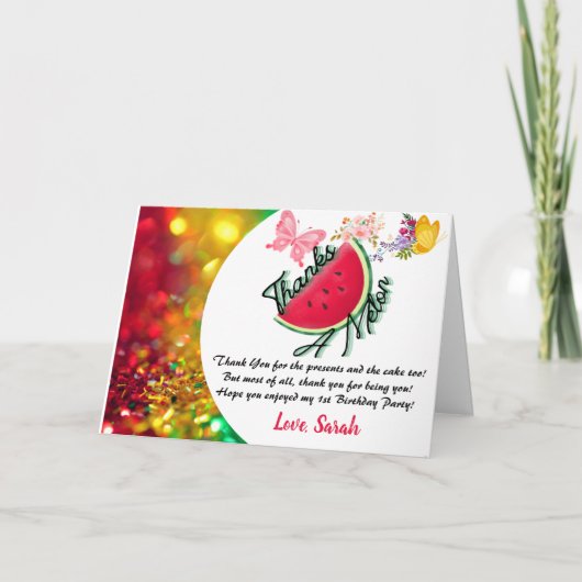 Bedankt Een Melon Watermeloen (Voorkant)