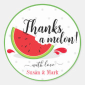 Bedankt een Melon Watermeloen Dank je Label (Voorkant)